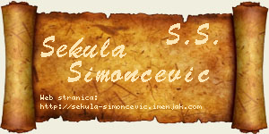 Sekula Simončević vizit kartica